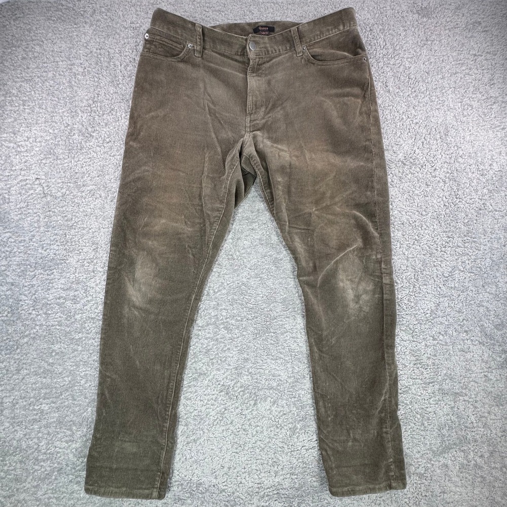 Quince Mens Organic Stretch Corduroy 5-Pocket Pants Seaweed Green 36x31 CFL01